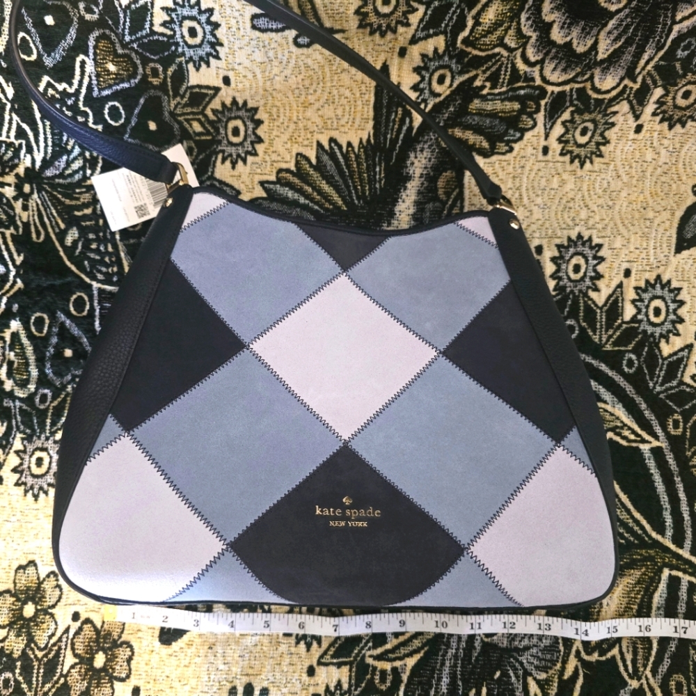 Kate Spade Blue Crossbody Bag with Gold Zipper NWT - Picture 7 of 10